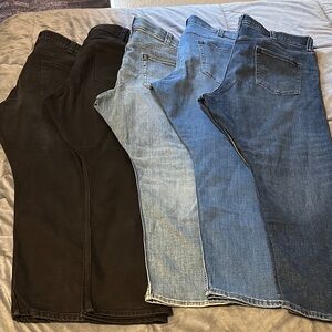 Wrangler Men's Straight Jeans - Black, Light Blue, Dark Blue